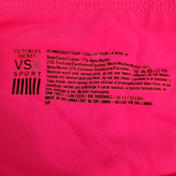 Victoria's Secret VSX Sport | Black/Pink Knockout Legging - Picture 6 of 8